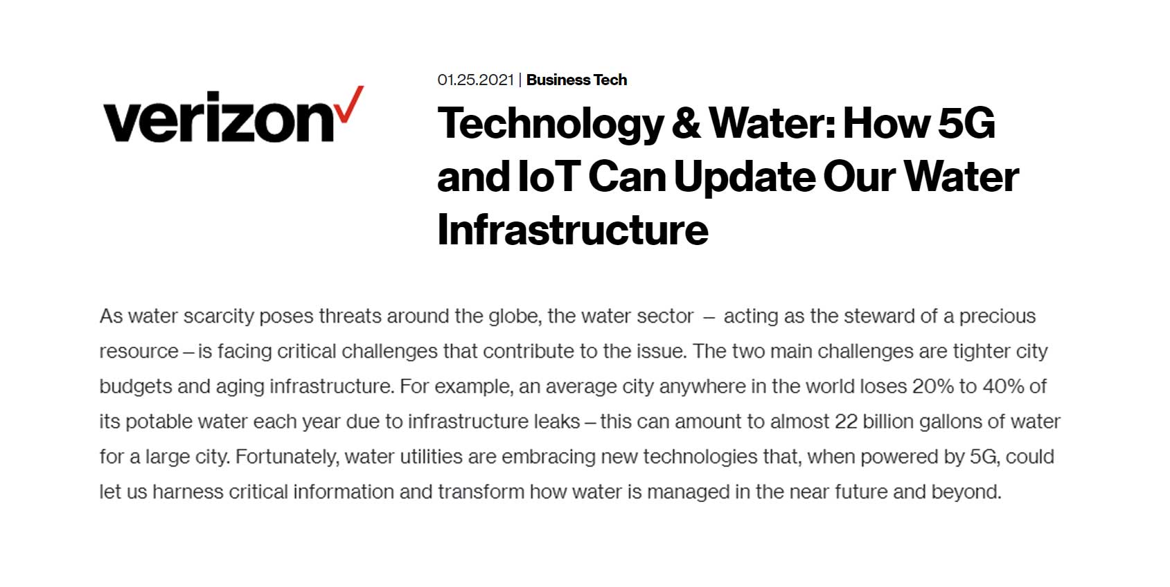 5G Water Infrastructure and KETOS